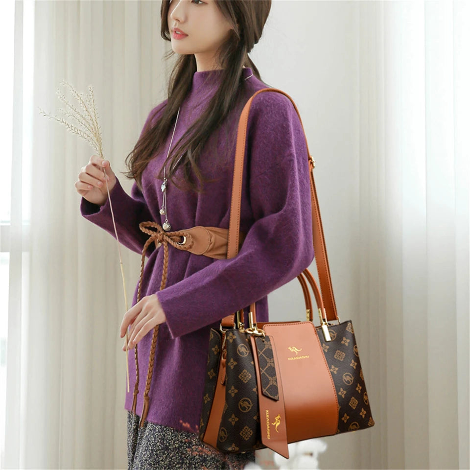 Luxury Leather Handbag Large Capacity and Soft
