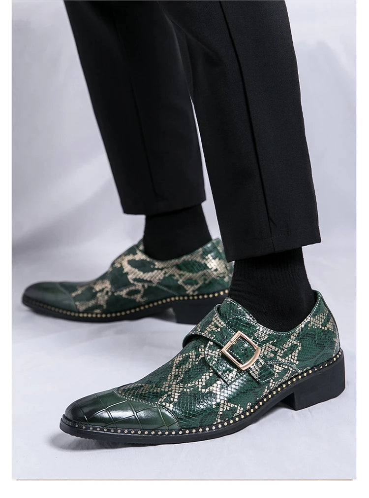 Chelsea Business Classic Leather Buckle Loafers, High Quality Low Heel Pointed Shoes