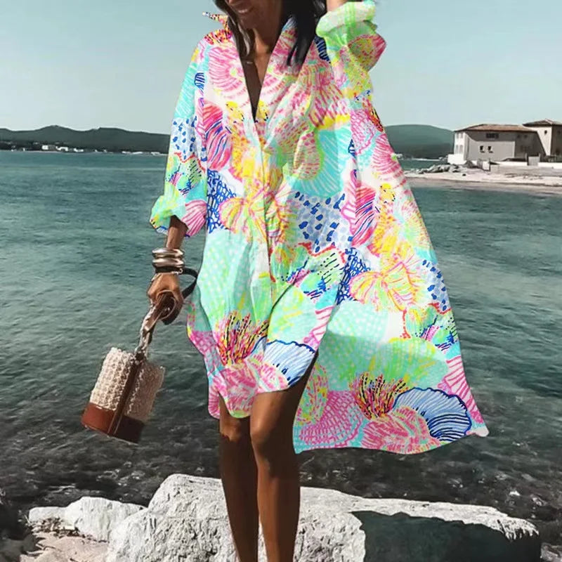 Plus size loose skirt casual comfortable and fashionable vacational dress