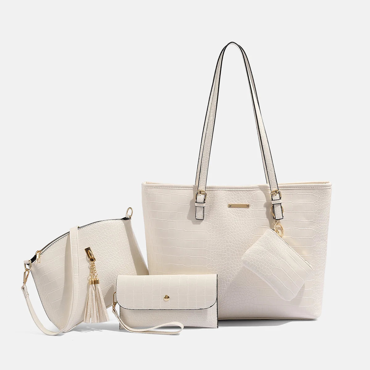 Crocodile Pattern Large Capacity Four piece Set of Mother Bag