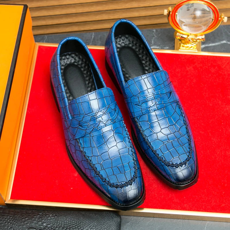 Luxury Loafers Men Slip-On Business,Office and Wedding Dress Driving Shoes