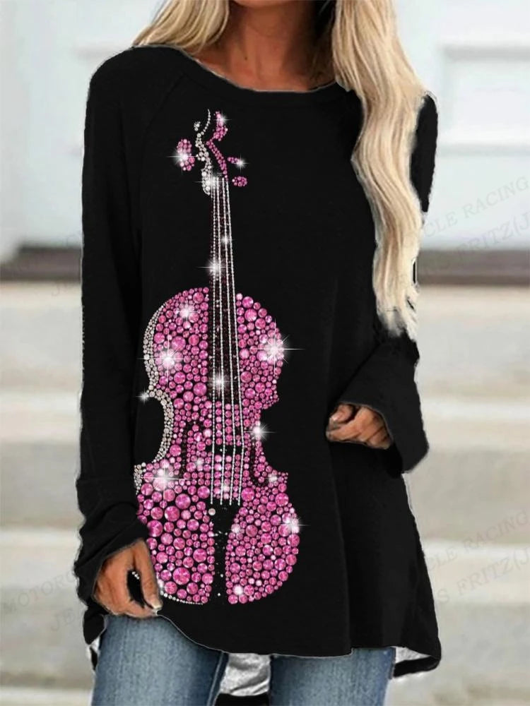 Music T shirt Long Sleeve Tops