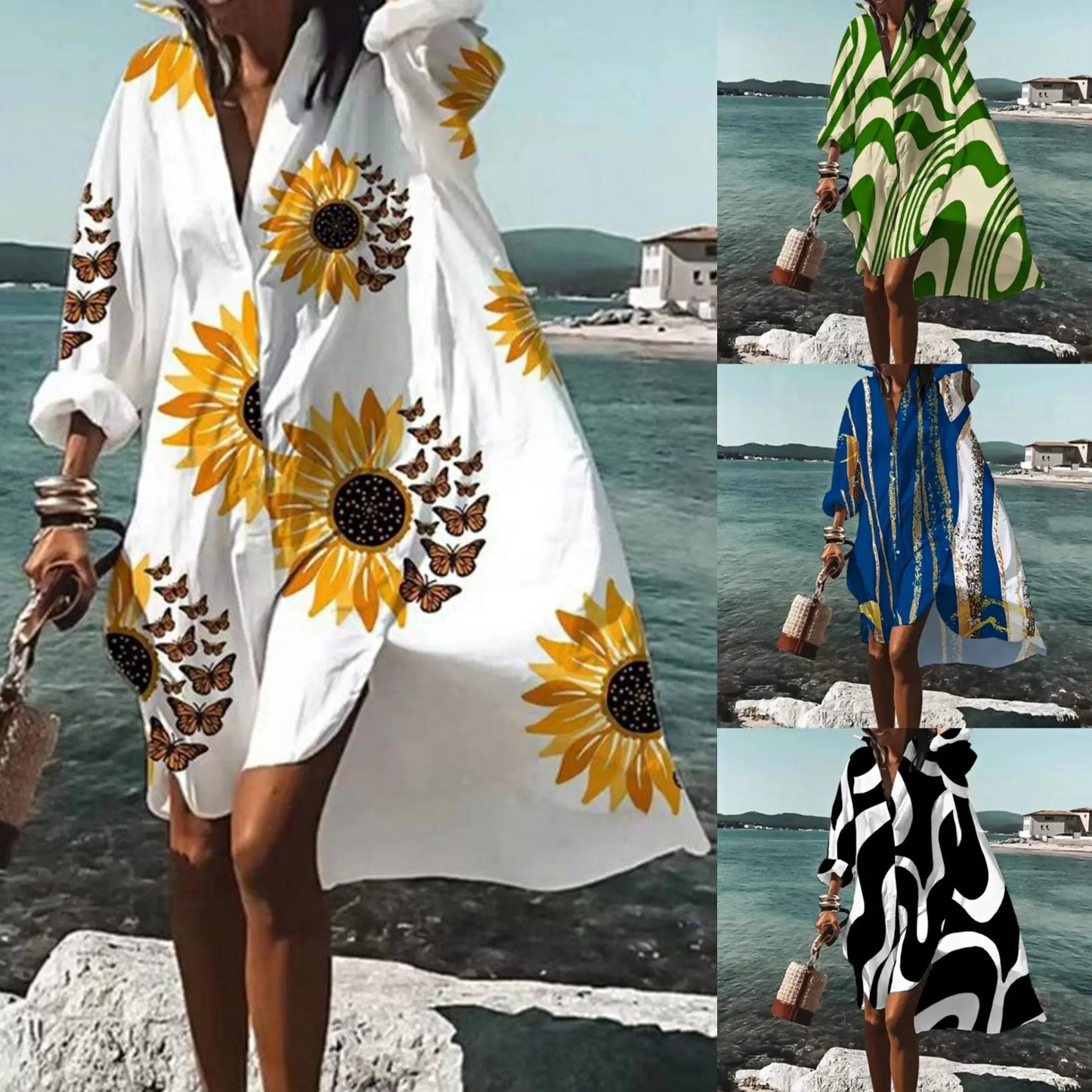 Plus size loose skirt casual comfortable and fashionable vacational dress