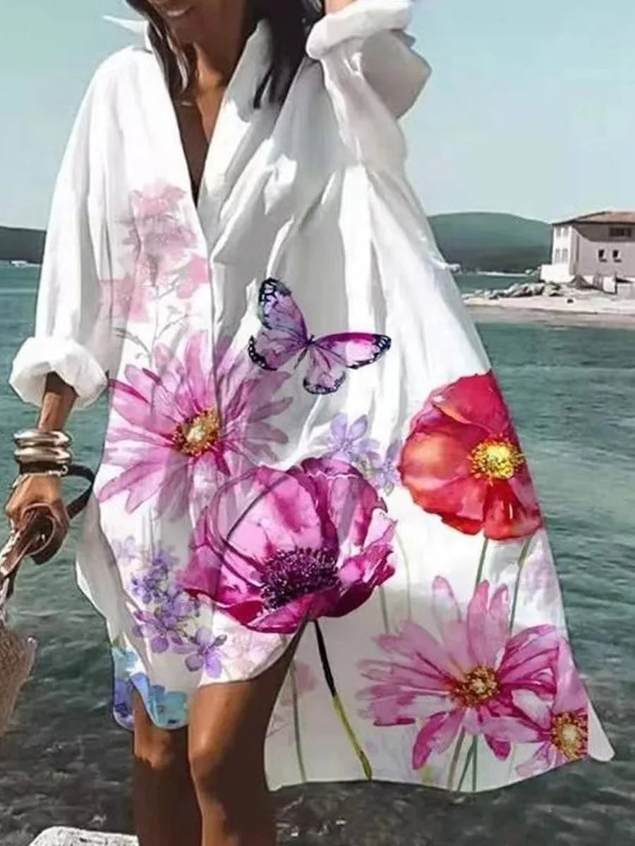 Plus size loose skirt casual comfortable and fashionable vacational dress