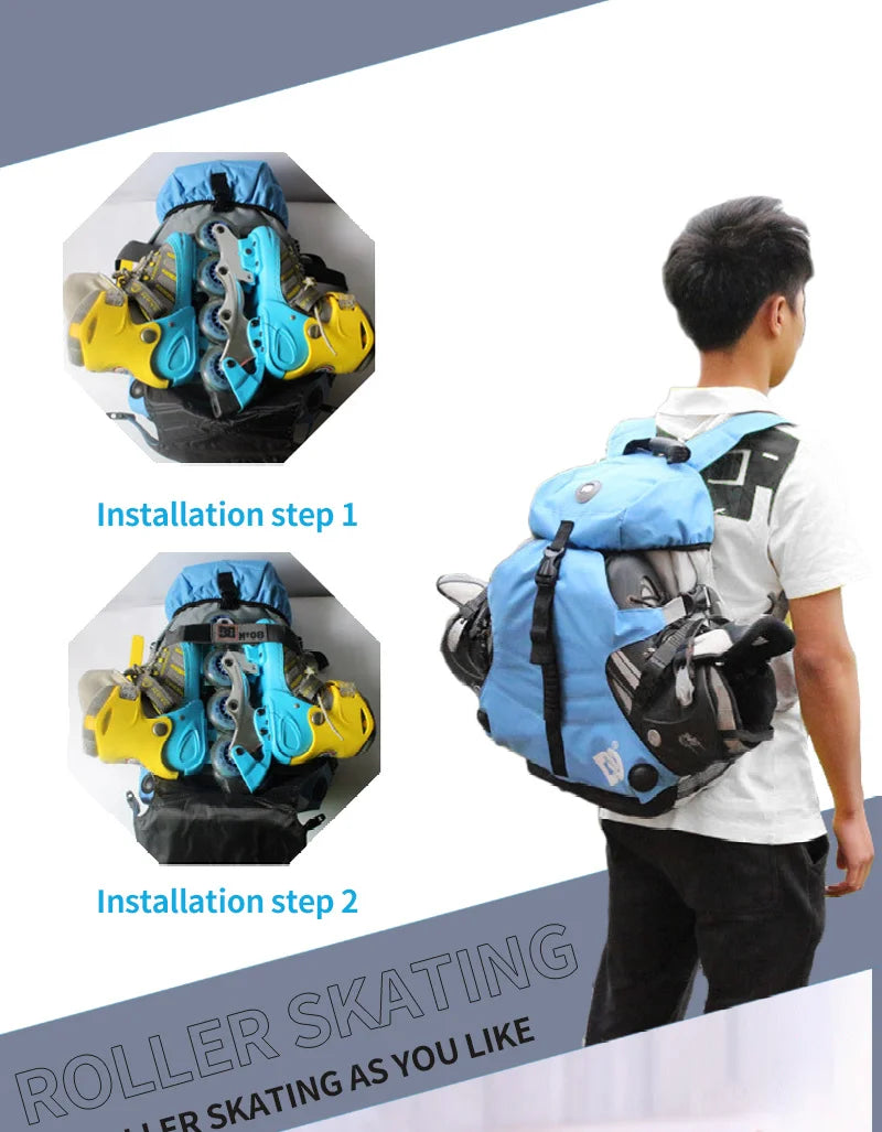 Fashion Outdoor Bags Unisex Professional Roller Skates Backpack
