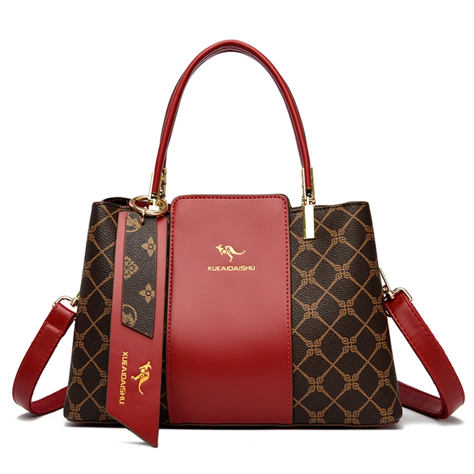 Luxury Leather Handbag Large Capacity and Soft