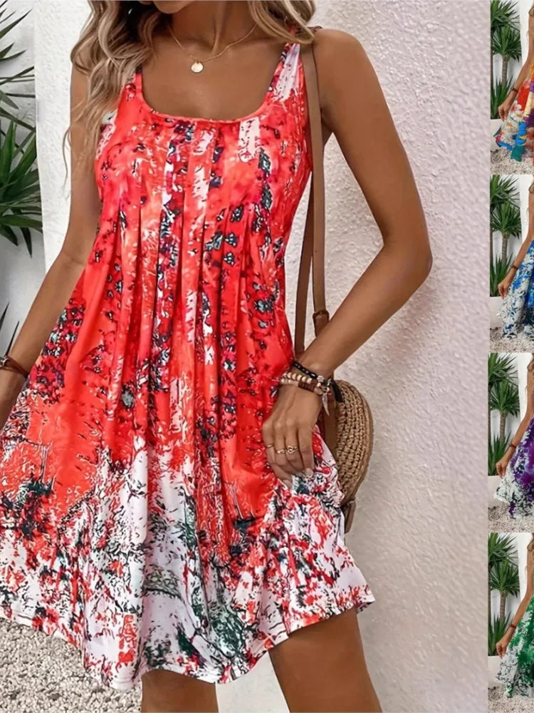 Sexy Sleeveless SummerThin Shoulder Strap Vacation Dress