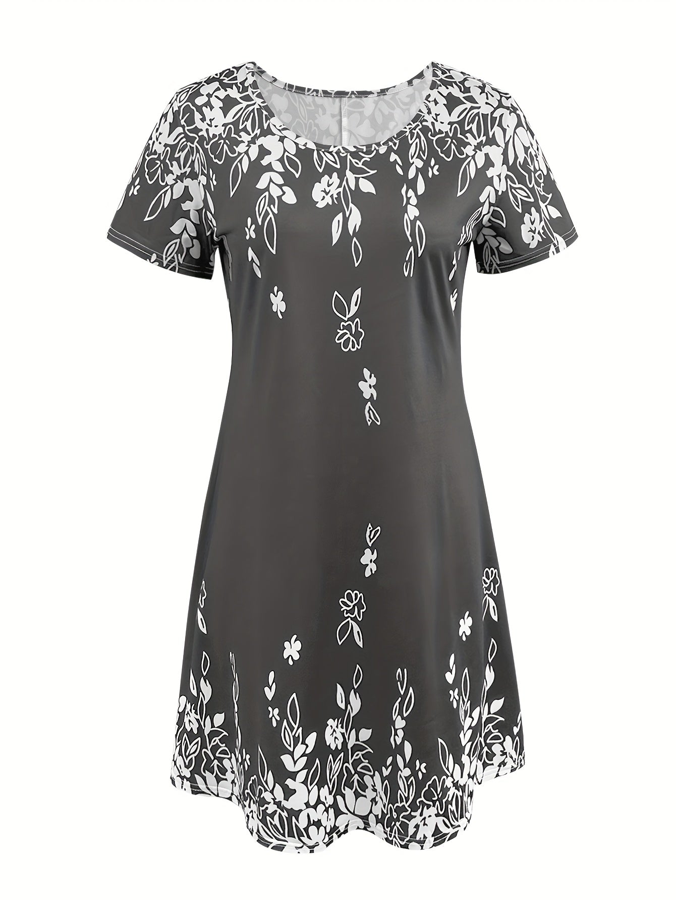 Vintage Short Sleeve Dress For Spring & Summer