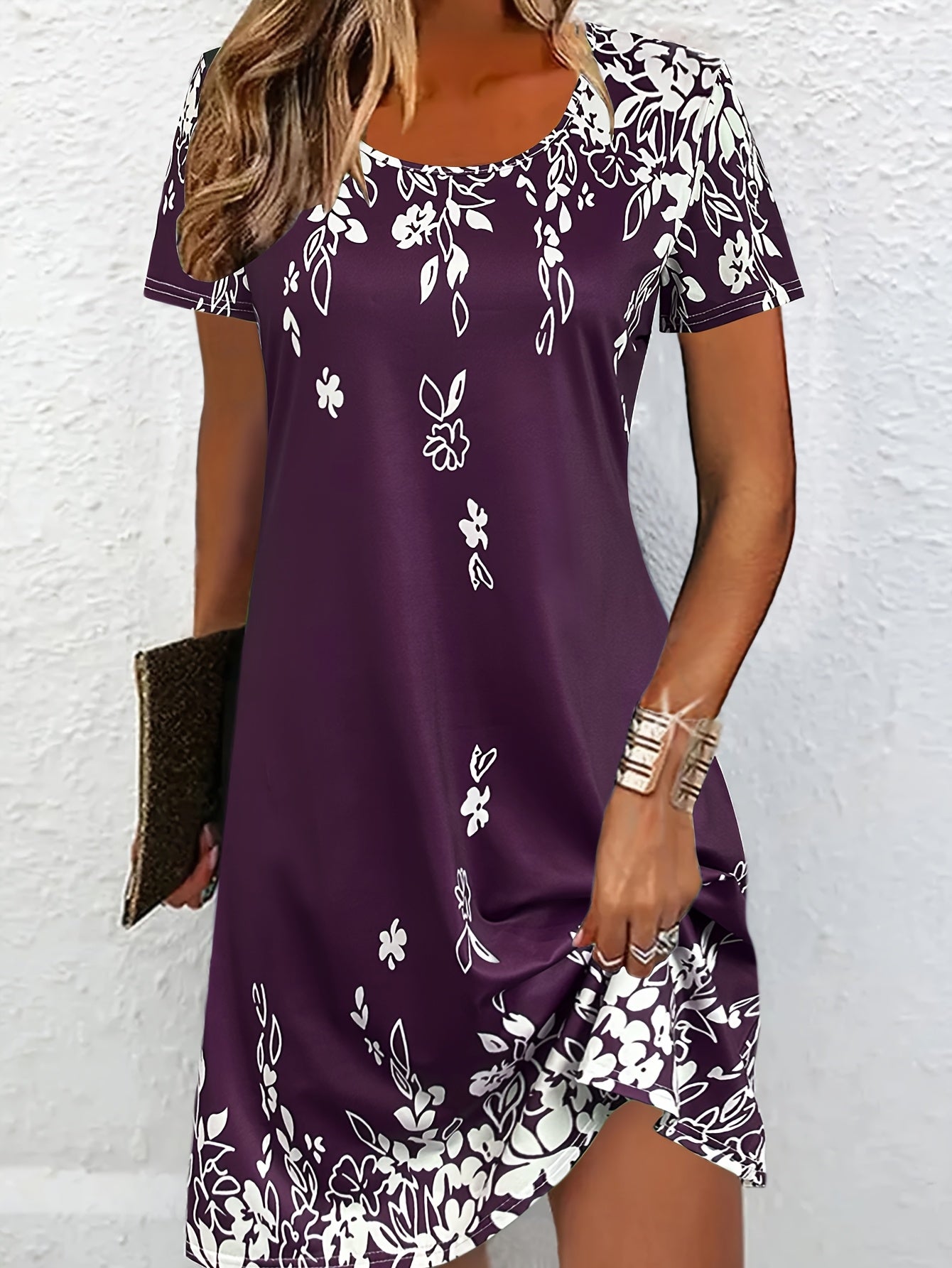 Vintage Short Sleeve Dress For Spring & Summer
