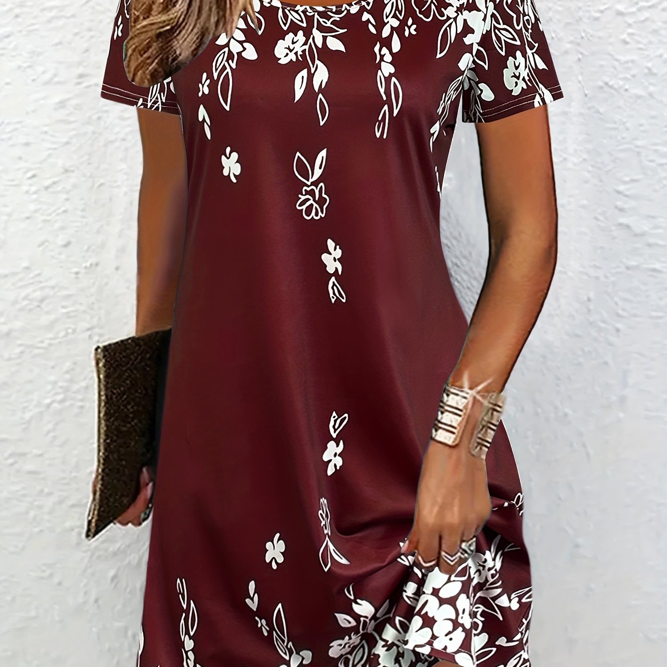 Vintage Short Sleeve Dress For Spring & Summer