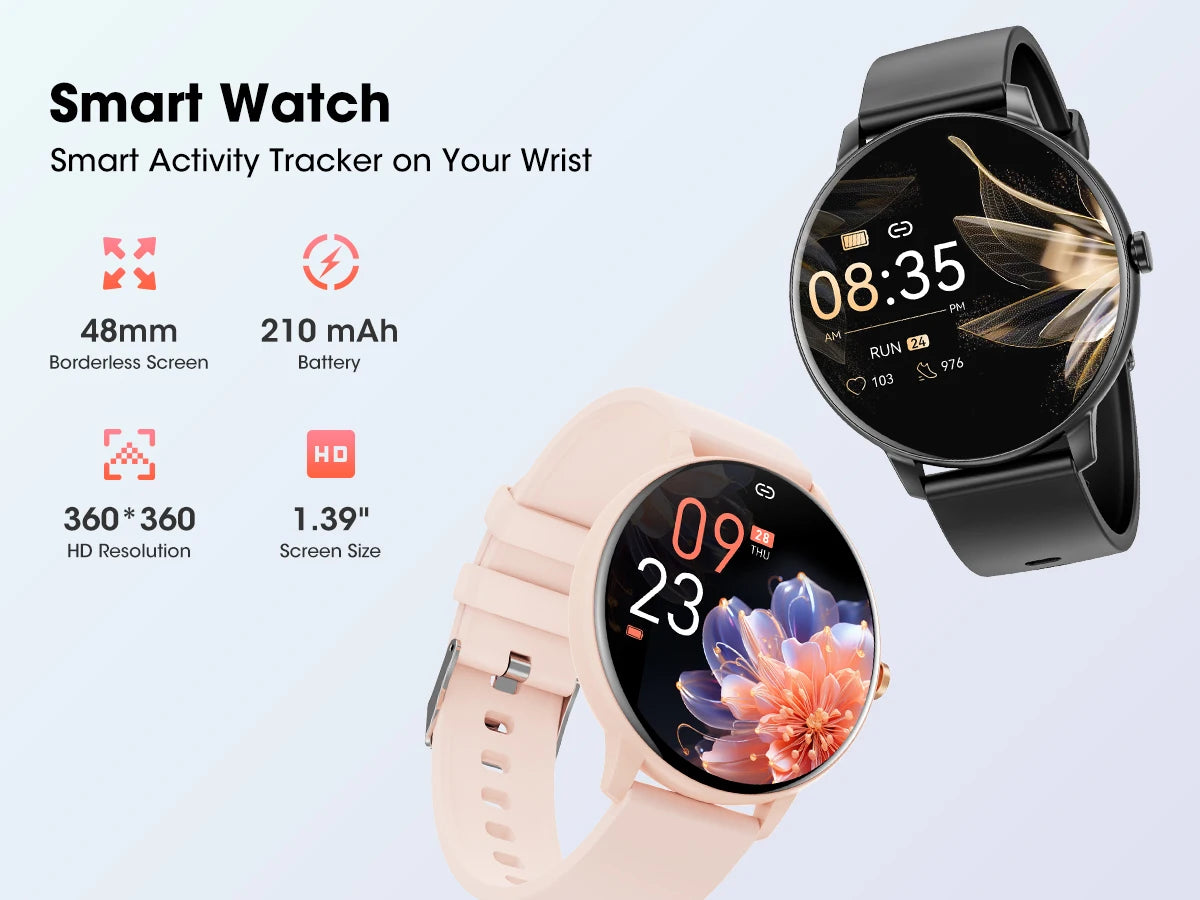 Unisex Smartwatch Bluetooth Call 1.39 Touch Screen smart watches for  Health MonitoringIp67Waterproof Fitness
