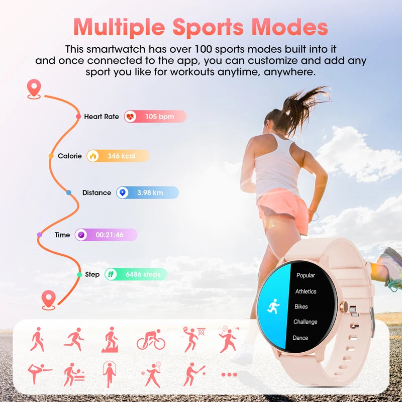 Unisex Smartwatch Bluetooth Call 1.39 Touch Screen smart watches for  Health MonitoringIp67Waterproof Fitness