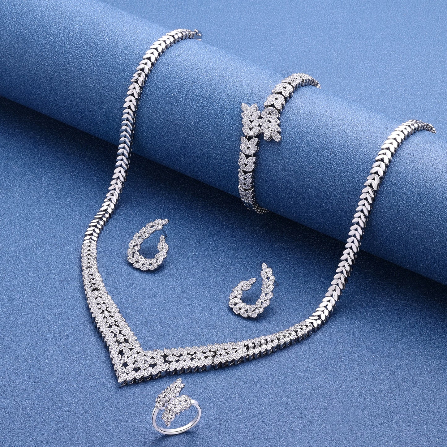 Wedding Jewelry Set for Women 4 Pieces Bridal Collection Set