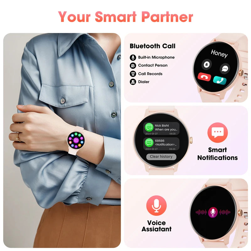 Unisex Smartwatch Bluetooth Call 1.39 Touch Screen smart watches for  Health MonitoringIp67Waterproof Fitness