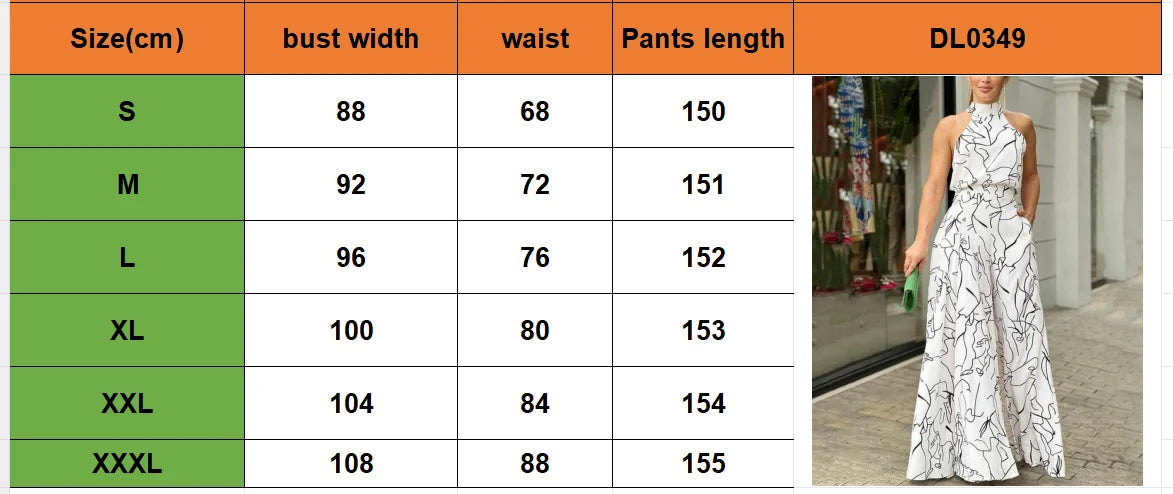 Summer women's geometric printed sleeveless pants with elegant temperament