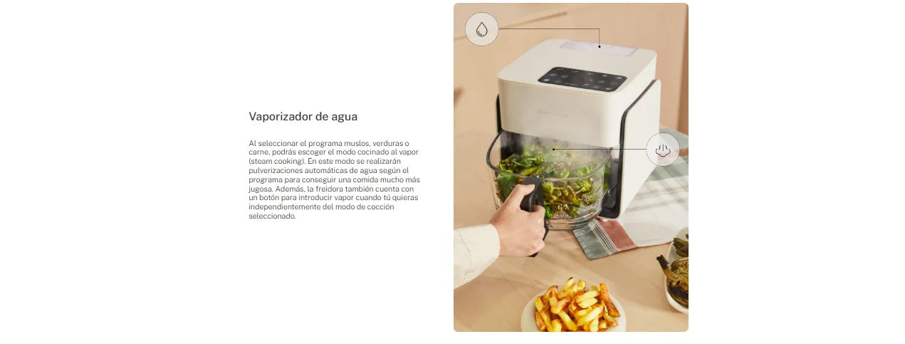 CREATE-Oil free fryer 4.2 L with water vaporizer-AIR FRYER MIST