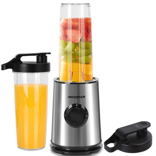 Portable 600W High Power Mixer with 800ml Jug, Stainless Steel, BPA Free, Ideal for Smoothies and Juices.