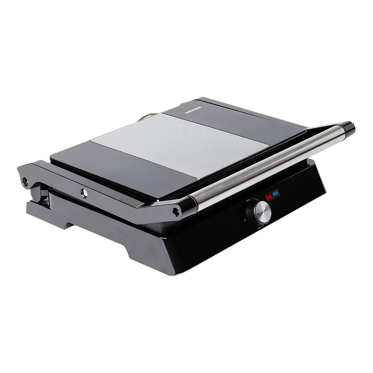 Mellerware Electric Grill Hotty 2200W with Non-Stick Coating, Adjustable Thermostat, 180º Opening, 29x46cm Surface, and PFOA Free Design, Perfect for BBQ and Kitchen Use.