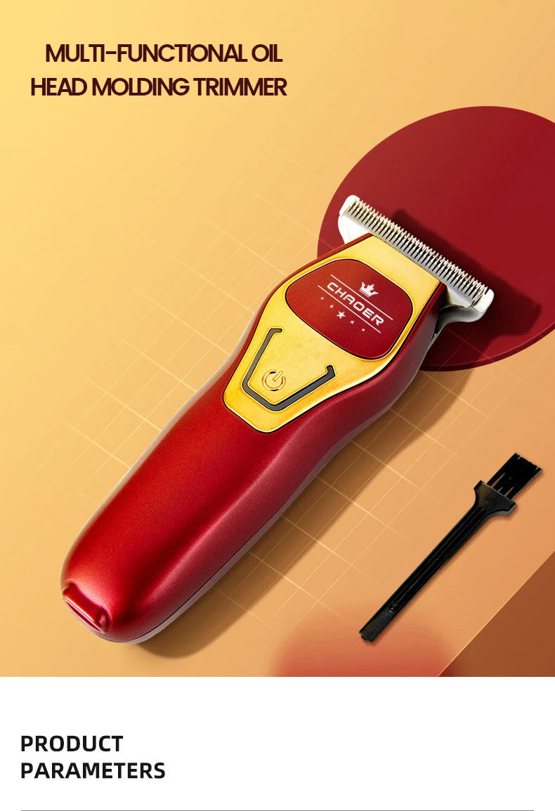 Powerful Professional Hair Trimmer Men 0 MM T Blade Electric Clipper Rechargeable