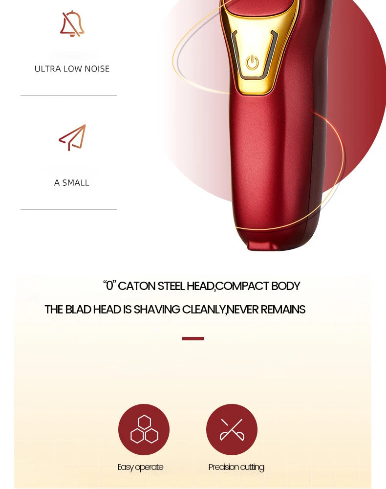 Powerful Professional Hair Trimmer Men 0 MM T Blade Electric Clipper Rechargeable