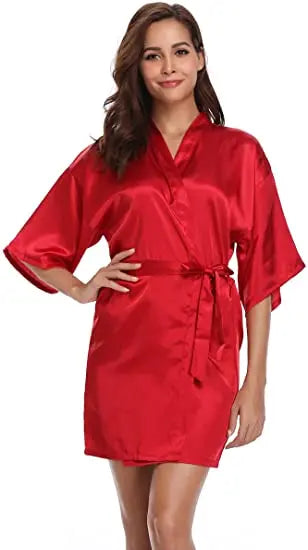 Bathrobe Women Silk Bridesmaid Robes Sexy Satin Robe Ladies Dressing Gowns