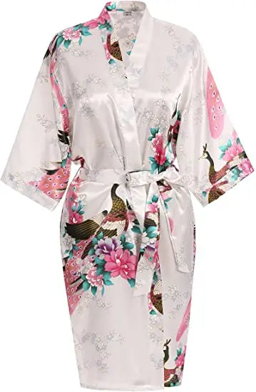 Rayon Robes Women Nightwear Flower Clothes Intimate Lingerie Casual Bath Gown
