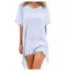 Summer Beach  Loose  Solid Color Casual Sea Side Clothes