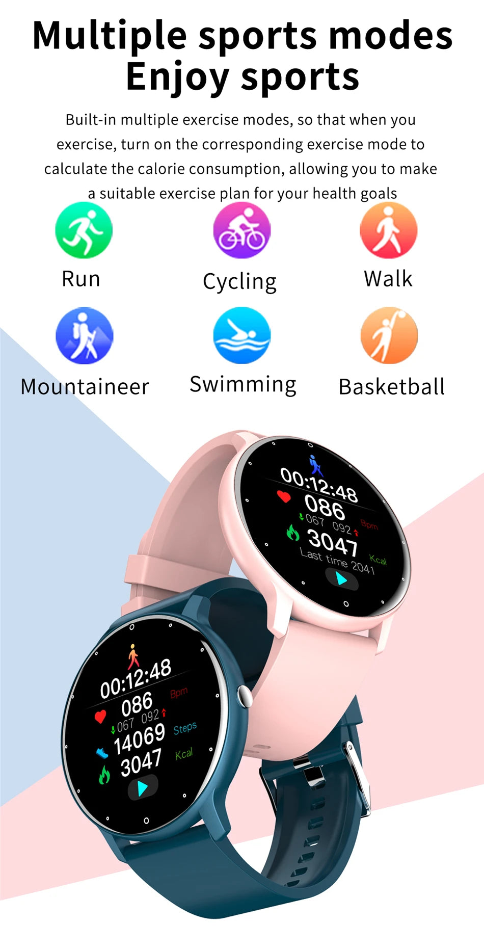 New Smart Watch Men Full Touch Screen Sport Fitness Watch IP67 Waterproof Bluetooth For Android ios smartwatch Men+box