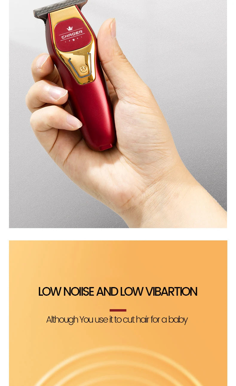 Powerful Professional Hair Trimmer Men 0 MM T Blade Electric Clipper Rechargeable