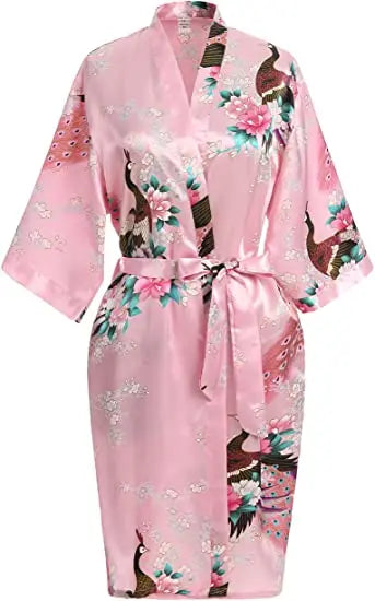 Rayon Robes Women Nightwear Flower Clothes Intimate Lingerie Casual Bath Gown