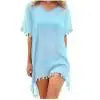 Summer Beach  Loose  Solid Color Casual Sea Side Clothes