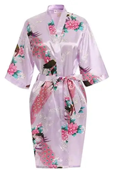Rayon Robes Women Nightwear Flower Clothes Intimate Lingerie Casual Bath Gown