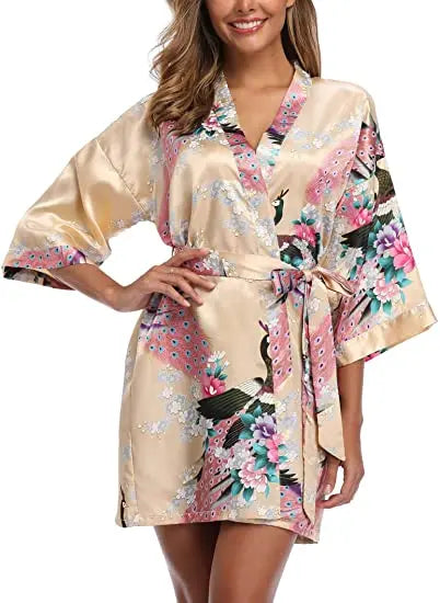 Home Wear Yukata Bathing Robe Japanese Style  Nightgown Pijamas