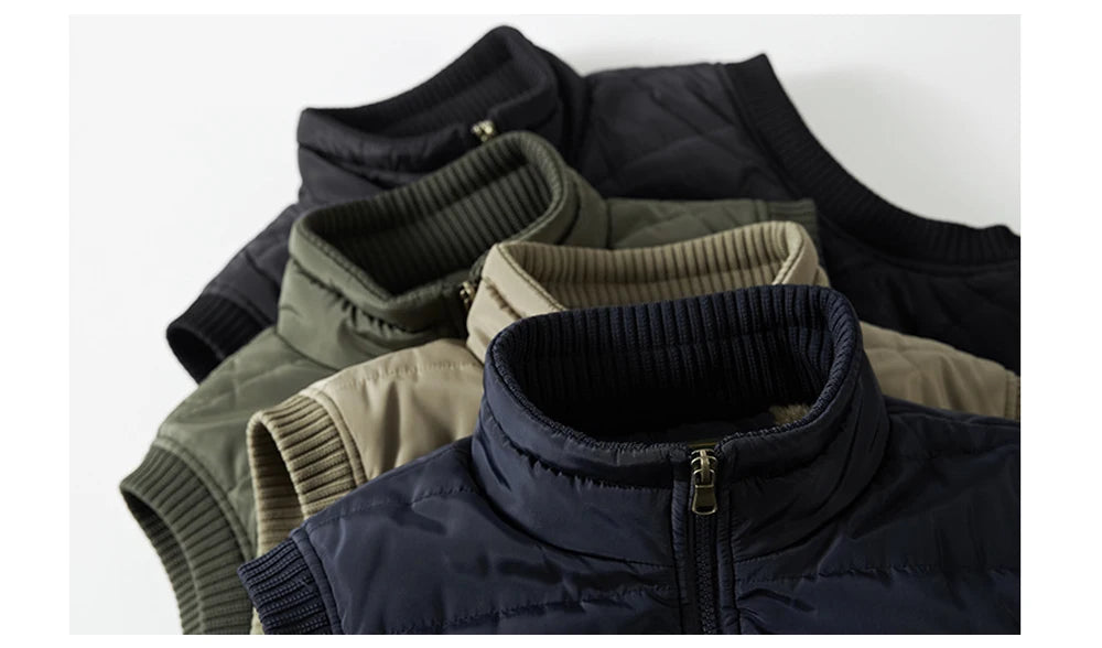Jacket Sleeveless Waterproof Vest Coats Standard Collar Windbreaker Padded Waistcoats