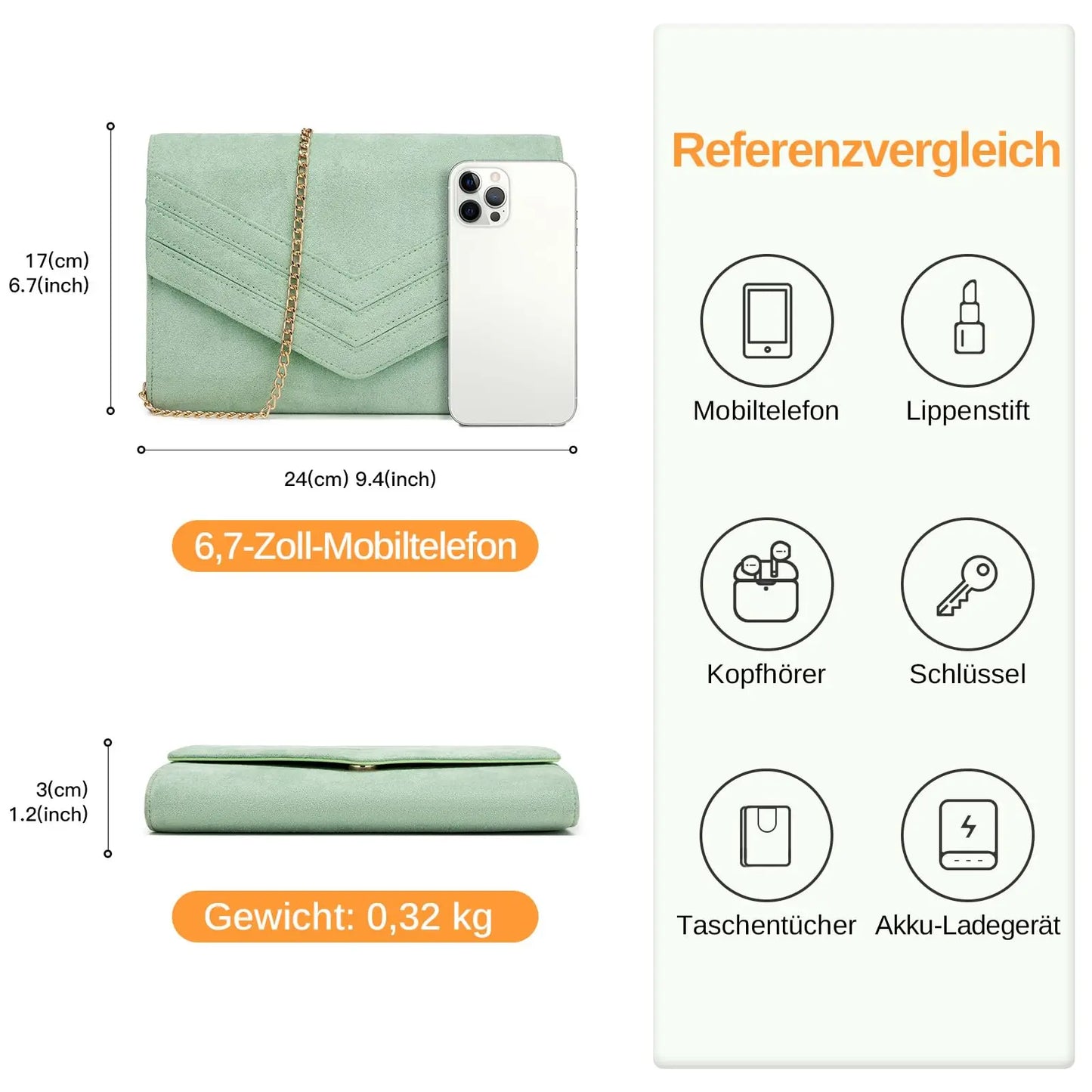 Clutch Envelope Pochette Evening bag Elegant Fashion necklaces bag handbag for wedding