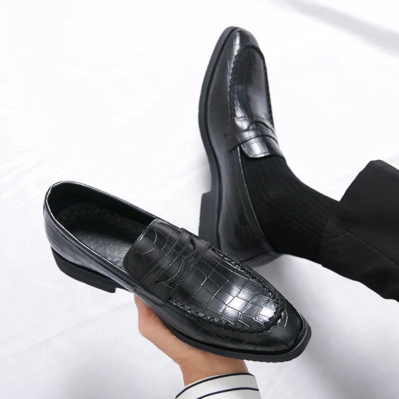 Luxury Loafers Men Slip-On Business,Office  and Wedding Dress Driving Shoes