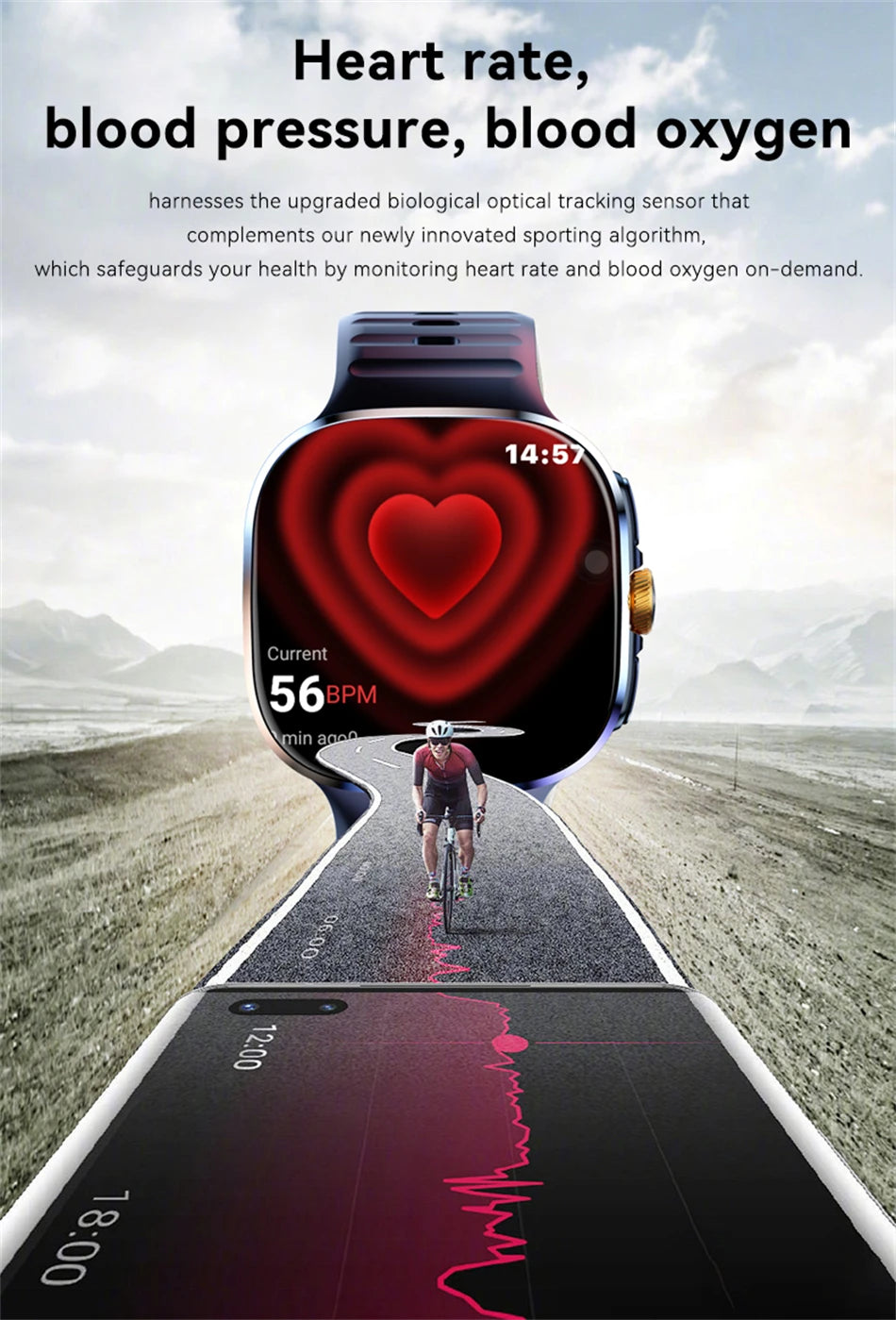 5G/4G Full Network Smart Watch 2.40 inch Big Screen HD Video Call 8GB+128GB RAM 2100mAh Google Play WIFI GPS Sim Card