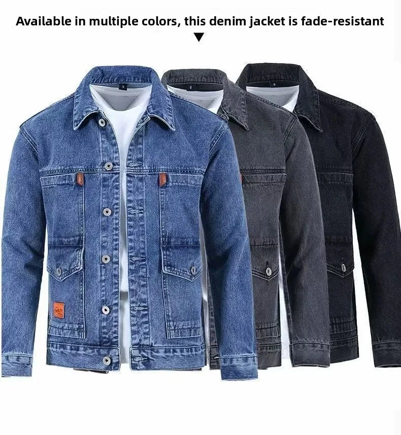 Denim Jacket Spring Autumn New Style High Street Multi Pocket