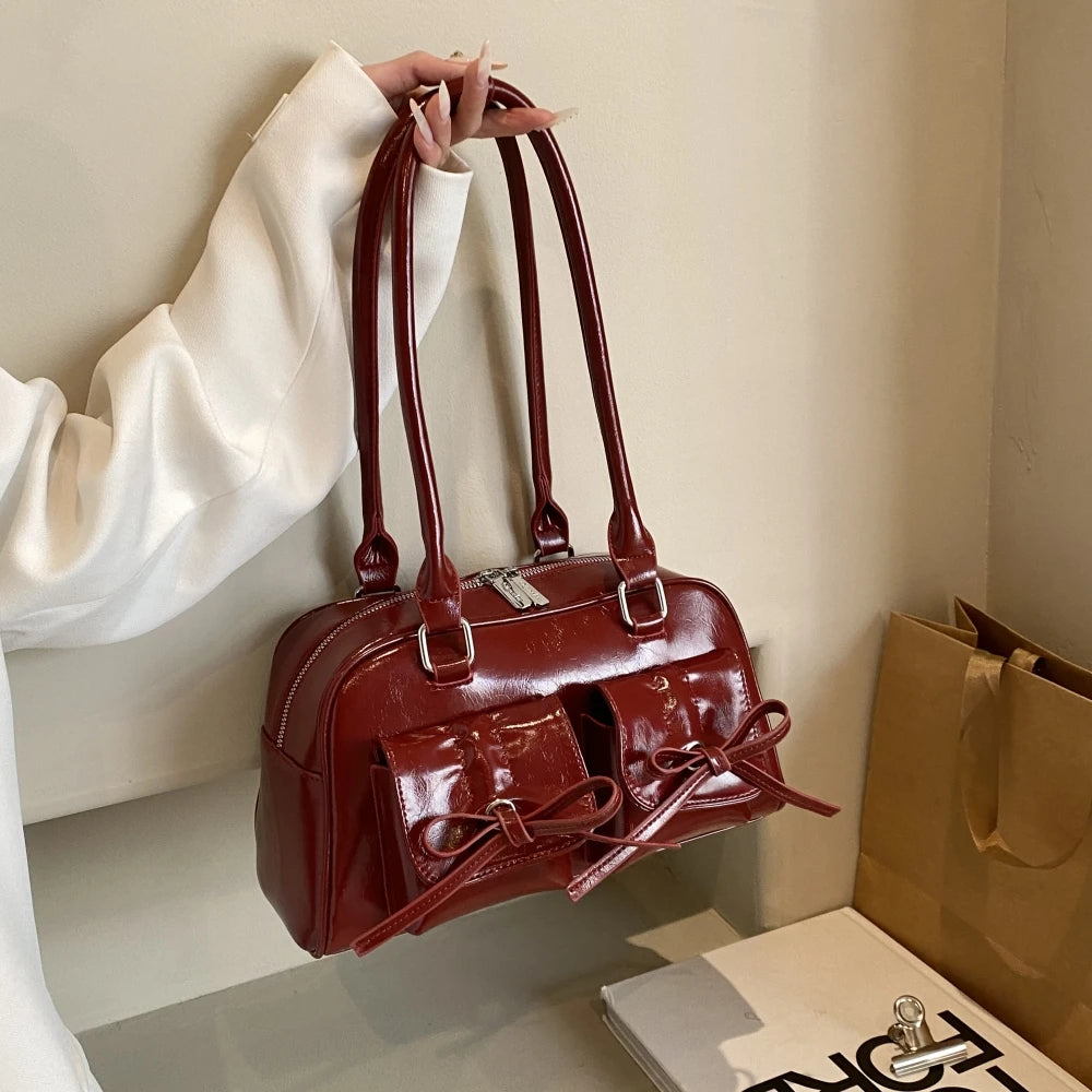 Shoulder Bags with  Big Capacity Commuter Mini Boston Underarm Luxury Designer Handbag