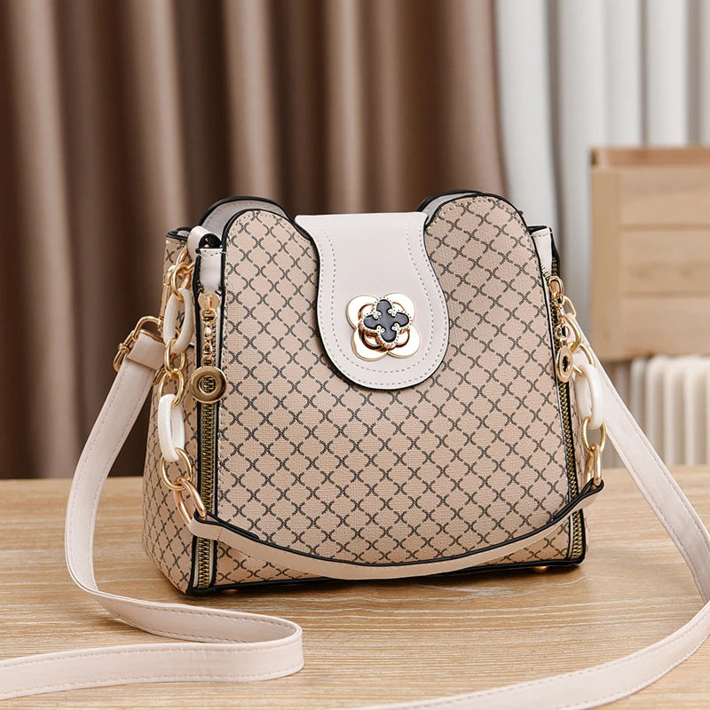 Luxury Design Bucket Shoulder Crossbody and Large Capacity Single Shoulder Straddle Bag