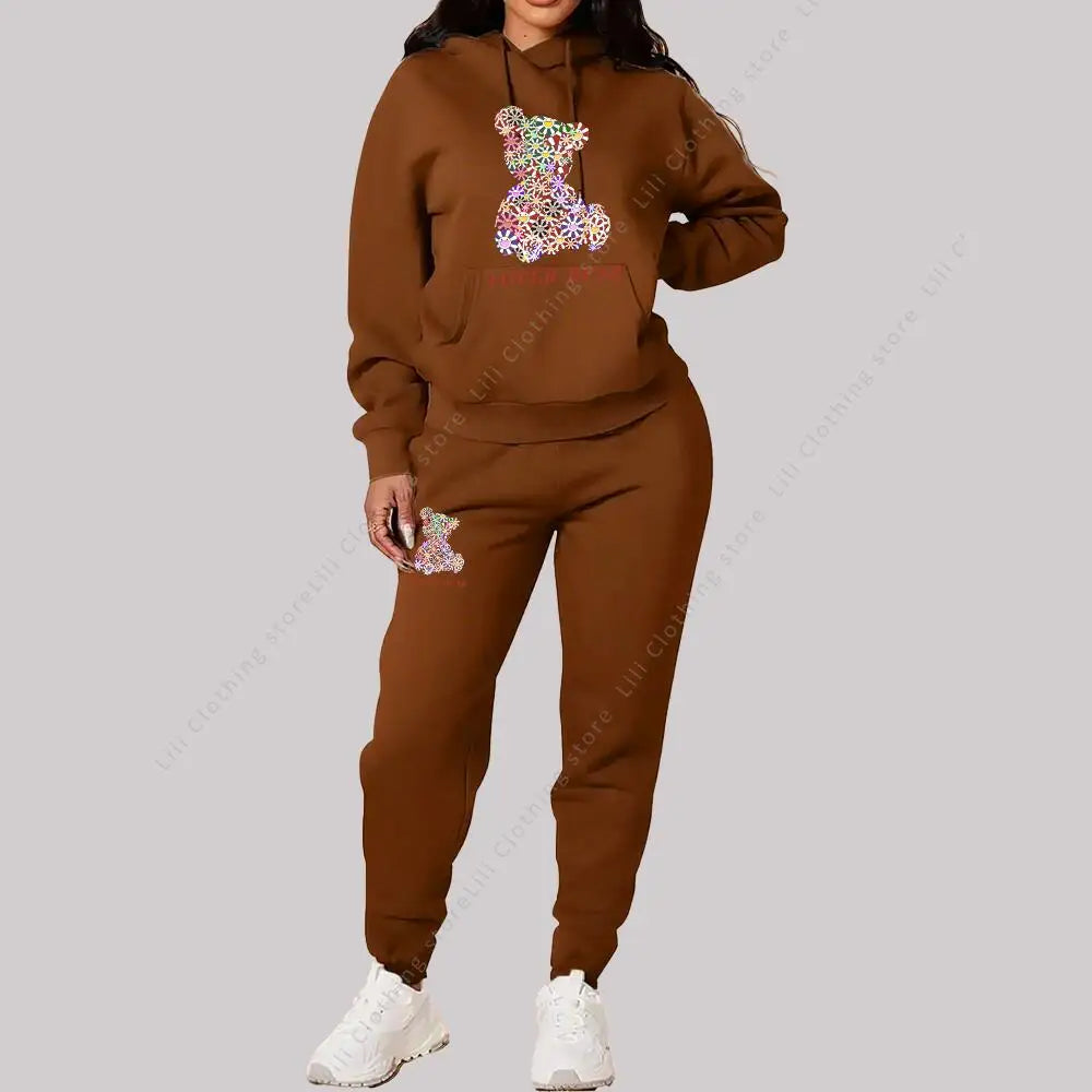 Women's Sets Hoodies  Outfits Sportswear Trend Ladies Tracksuit