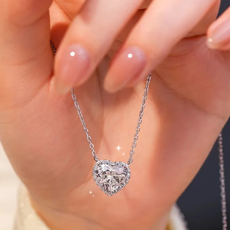 Classic Crown Silver Necklace for Women