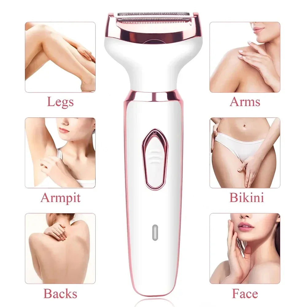 Electric Shaver for Intimate Care of Women's 4in1 Armpit Hair Private Area Pubic Hair Trimmer