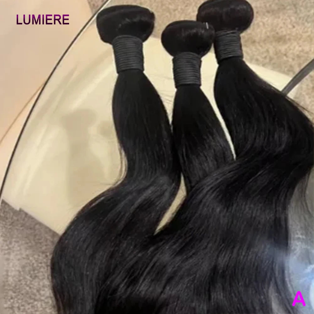 18A Double Drawn Bone Straight Human Hair Bundle 100% Virgin Human Hair Unprocessed Human Hair Extension