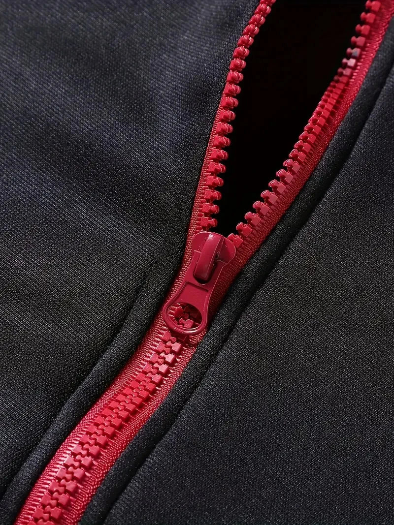 Men's Zipper Hoodie Sweater Gym Fitness Tracksuit 2pcs Set Fall Winter Daily Casual Sports Jogger Suit