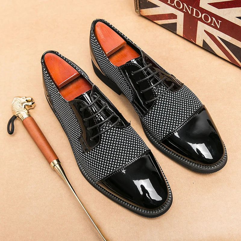 Oxfords  Leather Lace Up Wedding Party  Luxury Shoes for Men