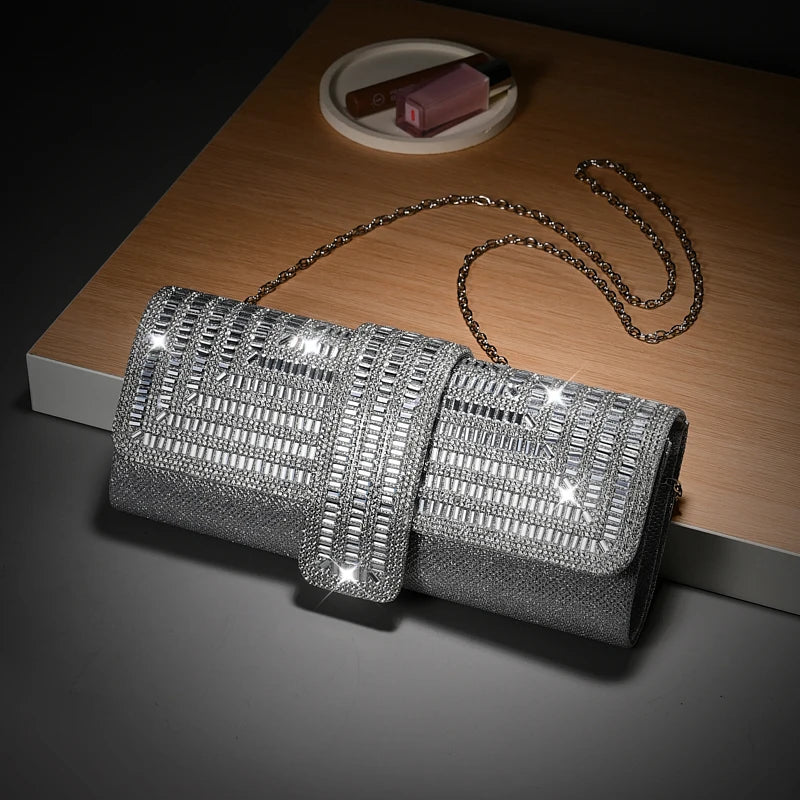Diamond Hand Bag Women Crystal Party Bridal Clutch Wedding Party andDinner Handbag For Women