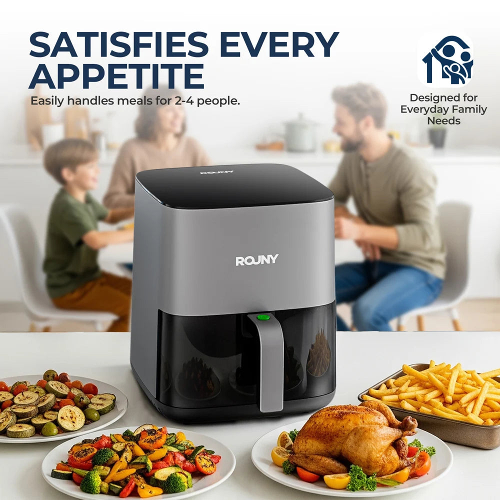 Air Fryer 5L, Electric Hot Fryer Oven Oilless Cooker with Touch Control & Nonstick Basket & Visible Window