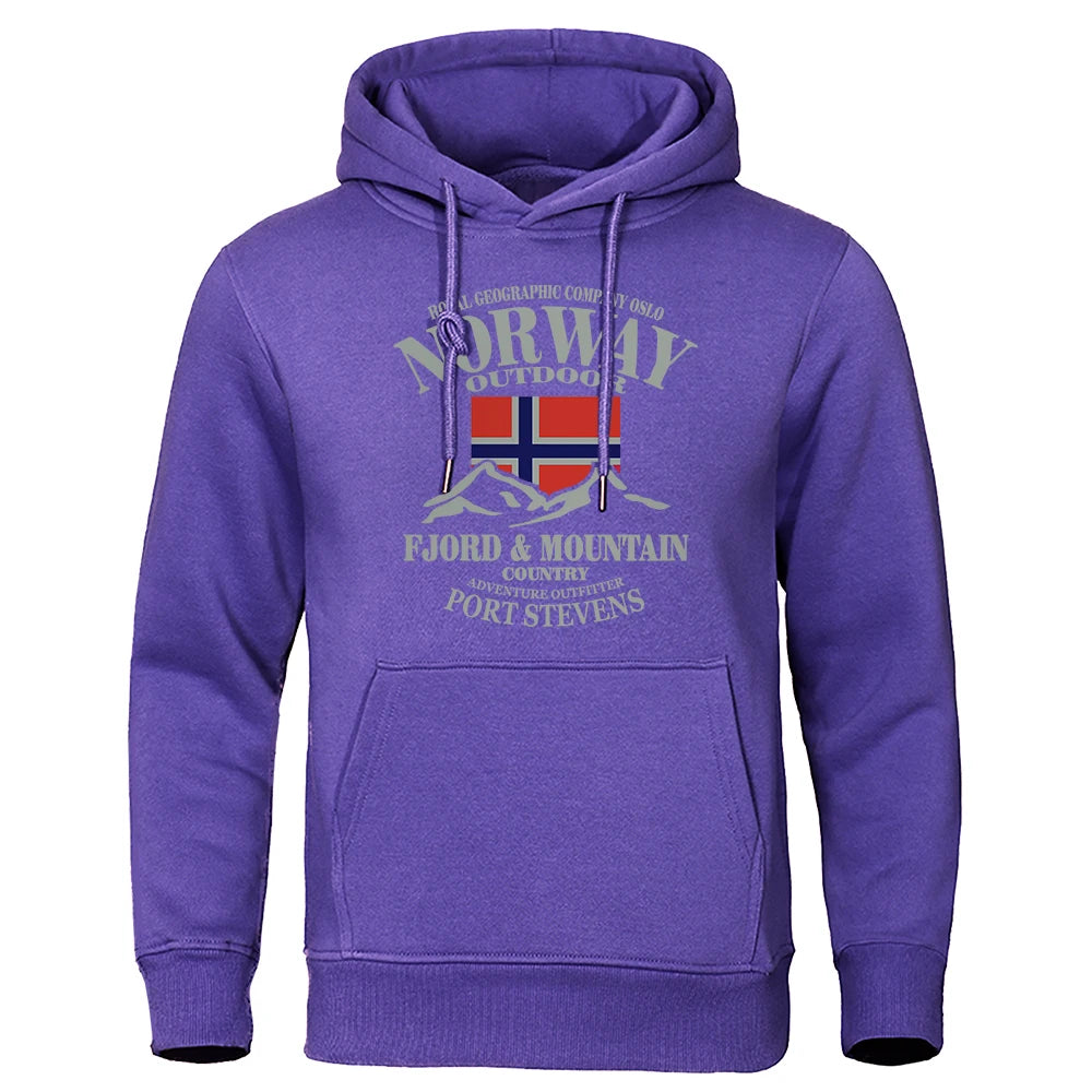 Norway FjordFashion High Quality Hoody Oversize Casual Mountain Hoodies For Men And Women