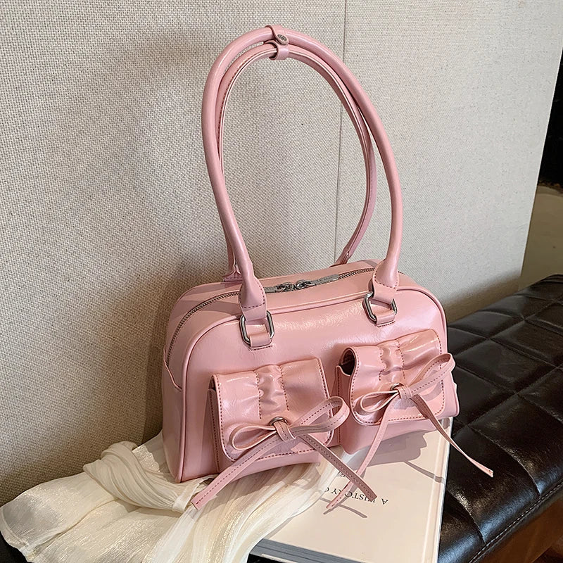 Shoulder Bags with  Big Capacity Commuter Mini Boston Underarm Luxury Designer Handbag